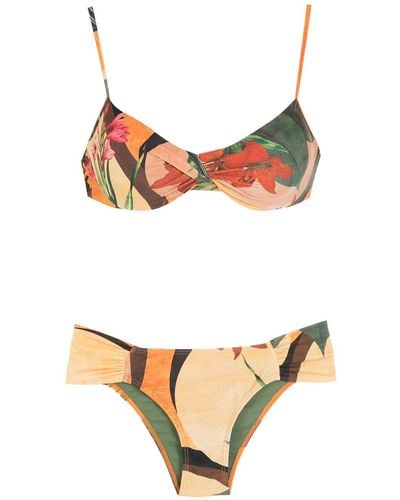 Lygia & Nanny Vitória Leaf-print Bikini - Multicolor
