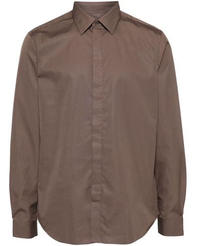 Paul Smith Long-sleeve Poplin Shirt - Brown