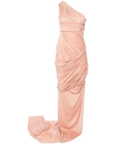 Rick Owens Lido Asymmetric Draped Gown - Pink