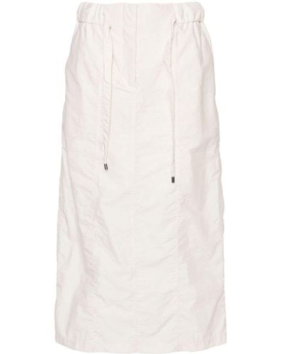 Brunello Cucinelli Seam-detail Midi Skirt - White
