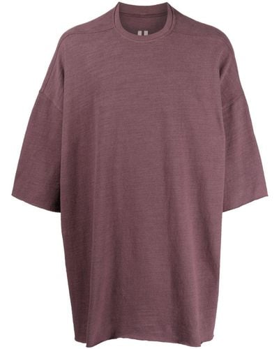 Rick Owens T-shirt Met Halflange Mouwen - Paars