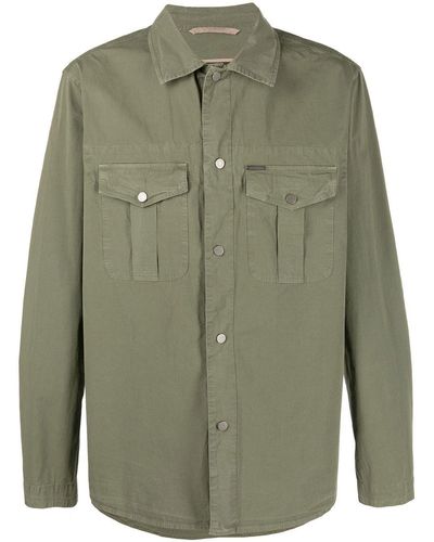Peserico Chemise boutonnée à poches cargo - Vert