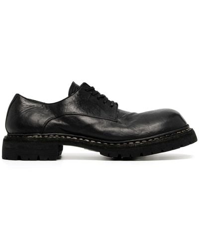 Guidi Leather Lace-up Shoes - Black