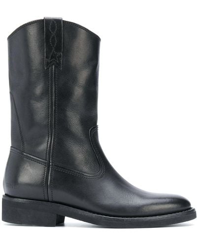 Golden Goose Leather Ankle Boots - Black