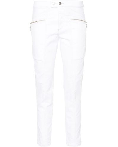 Isabel Marant Jean skinny à patch logo - Blanc