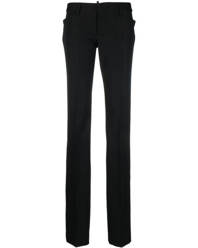 DSquared² Slim-cut Virgin Wool Pants - Black