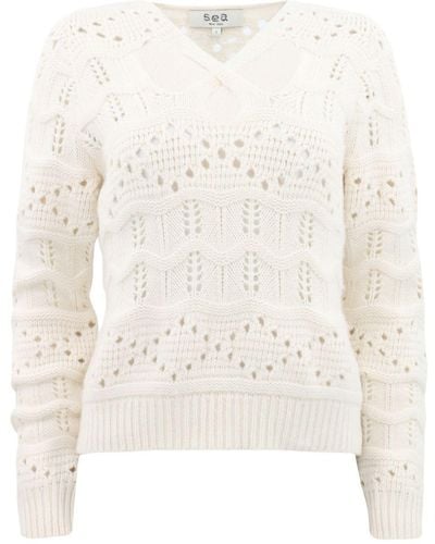 Sea Cole Cable-knit Sweater - White