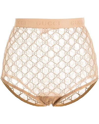 Gucci GG-embroidered Briefs - Natural