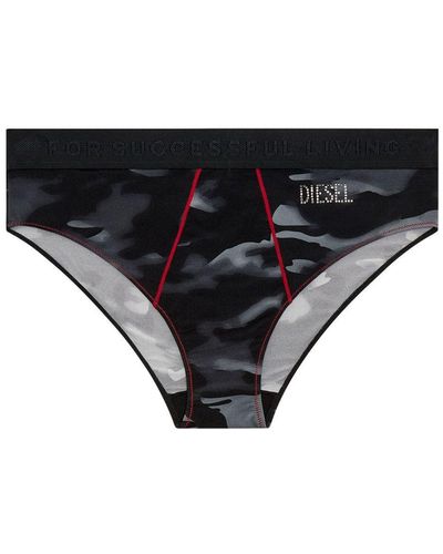 DIESEL Slip Met Camouflageprint - Zwart