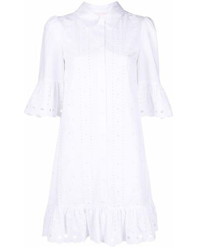 See By Chloé Broderie Anglaise Shirt Dress - White