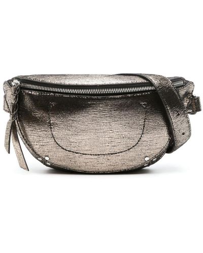 Jérôme Dreyfuss Lino Lamé Belt Bag - Grey