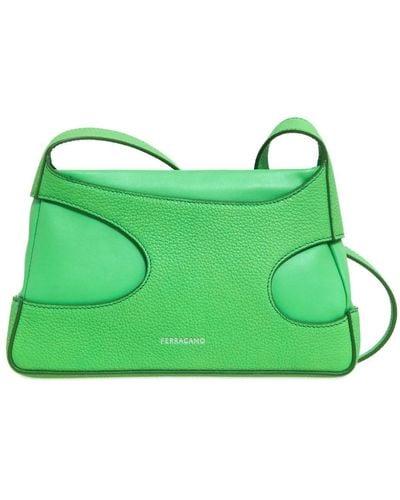 Ferragamo Cut-out Leather Mini Bag - Green