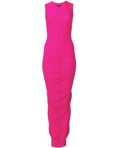 Marc Jacobs Geripptes Midikleid - Pink