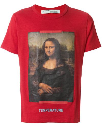 Off-White c/o Virgil Abloh Camiseta con estampado Mona Lisa - Rojo
