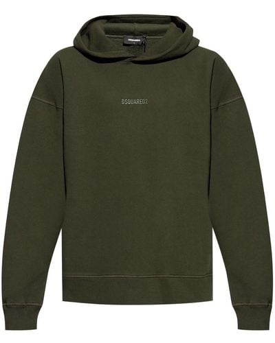 DSquared² Logo-print cotton hoodie - Grün