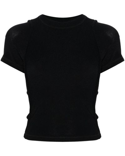 OTTOLINGER Logo-print Textured T-shirt - Black