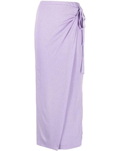 Nanushka Inaya Wrap Maxi Skirt - Purple