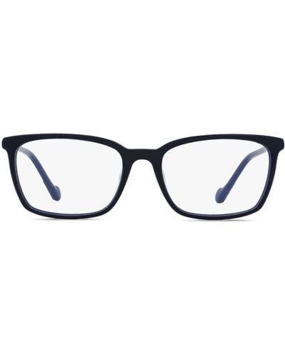 Moncler Rectangular-frame logo-print glasses - Negro