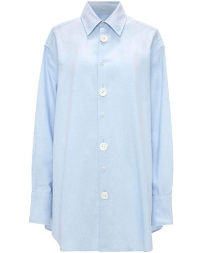 JW Anderson Drop-shoulder Cotton Shirt - Blue