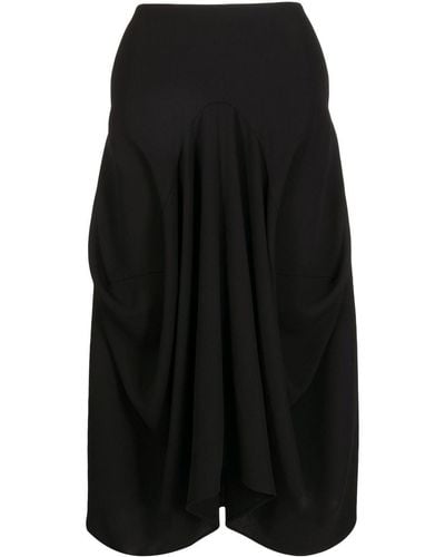 Goen.J Ruched Midi Skirt - Black