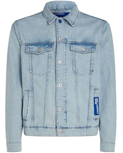 Karl Lagerfeld Organic-cotton Denim Jacket - Blue