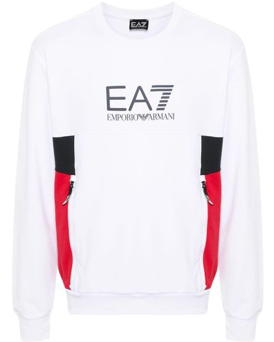 EA7 Logo-print Cotton Sweatshirt - ホワイト