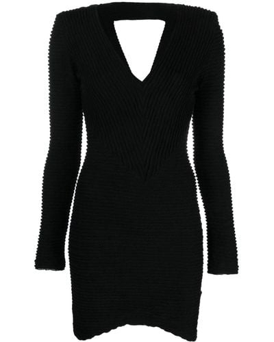 IRO Mini-jurk Met V-hals - Zwart