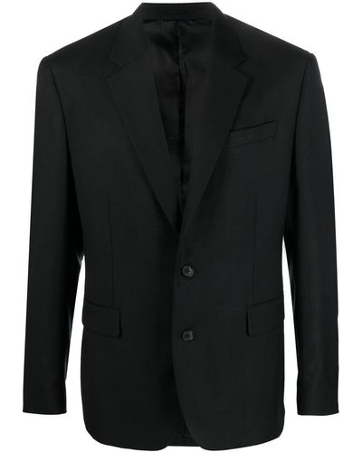 Versace ロゴ ウールジャケット - ブラック