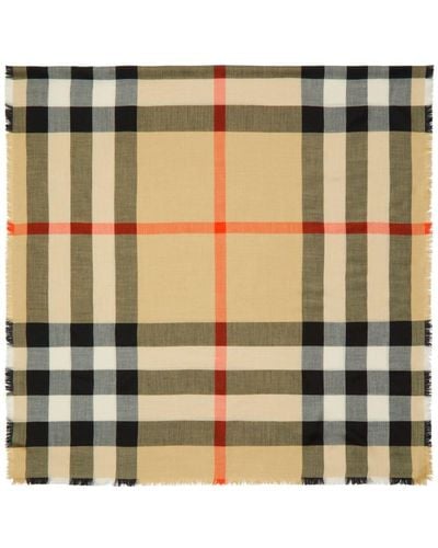 Burberry House Check Cashmere-blend Scarf - Metallic