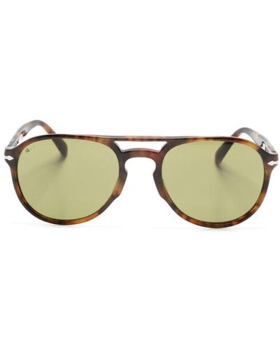 Persol Tortoiseshell Pilot-frame Sunglasses - Natural