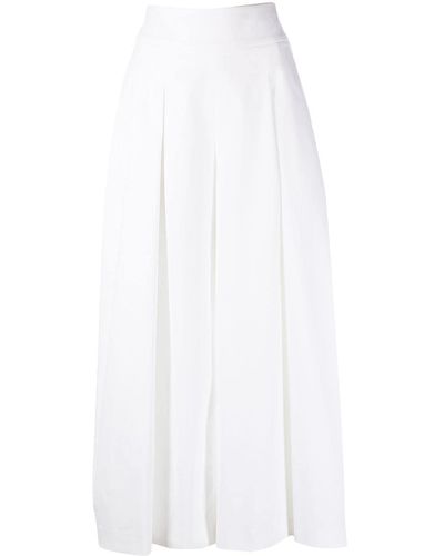 Rosie Assoulin Pantalones de talle alto con pinzas - Blanco