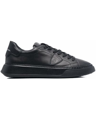 Philippe Model Temple Veau Low-top Leather Trainers - Black
