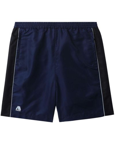 Izzue Side-stripe Elasticated Track Shorts - Blue