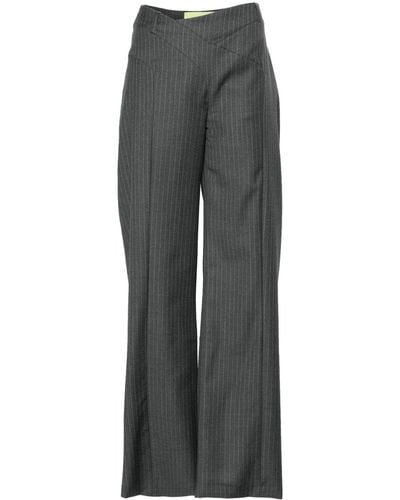 GAUGE81 Tora Wide-leg Pants - Women's - Virgin Wool/acetate/cupro - Grey