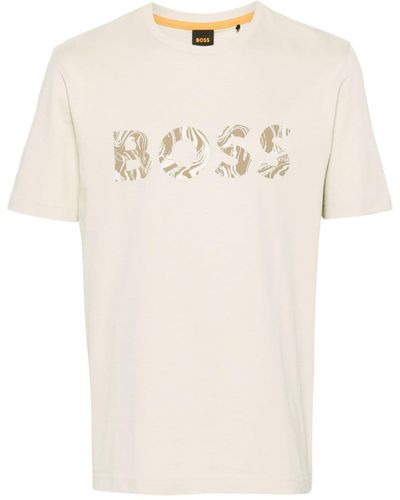 BOSS Logo-print cotton T-shirt - Neutro