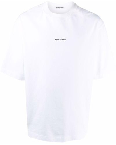 Acne Studios T-Shirt mit Logo-Print - Weiß