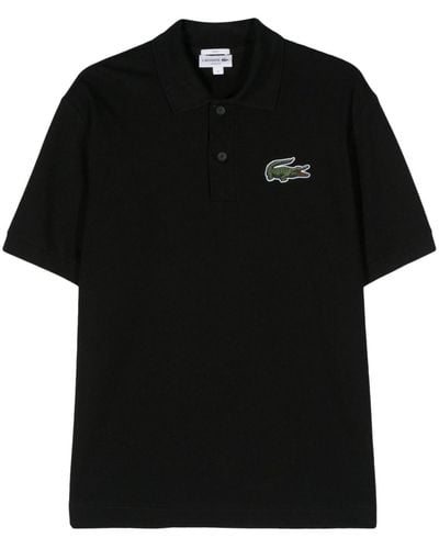 Lacoste Logo-patch Cotton Polo Shirt - Black