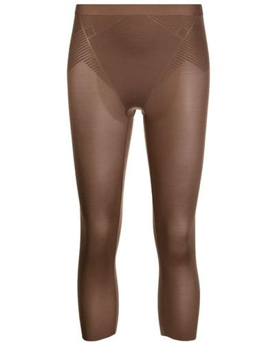 Spanx Capri Mid-rise Stretch leggings - Brown