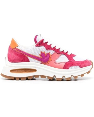 DSquared² Sneakers mit Kontrasteinsätzen - Pink