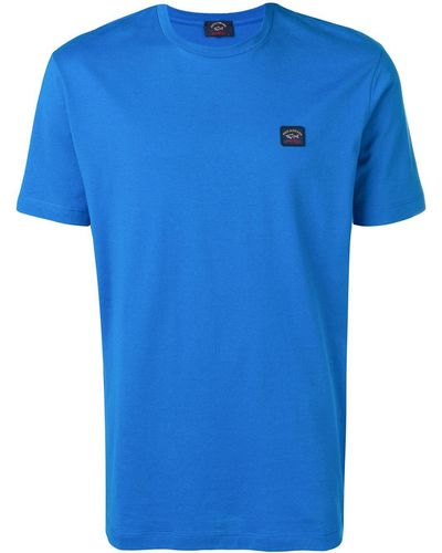 Paul & Shark T-Shirt mit Logo-Patch - Blau