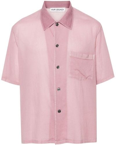 Our Legacy Kurzärmeliges Hemd - Pink
