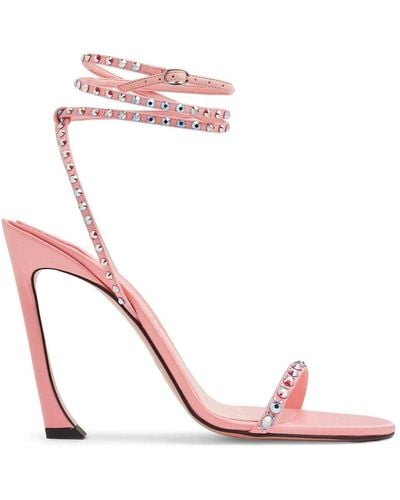 Piferi Fade 100mm Crystal Satin Sandals - Pink