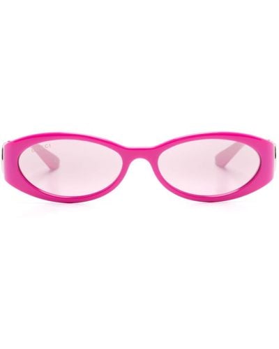 Gucci Oval-Frame Sunglasses - Pink