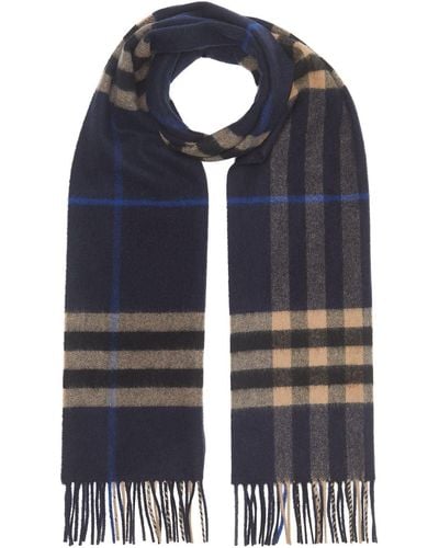 Burberry Classic Check pattern scarf - Azul