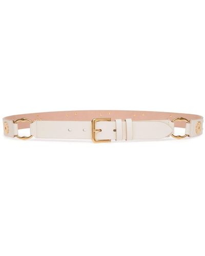 Bally Arkle Buckle Leather Belt - Natural