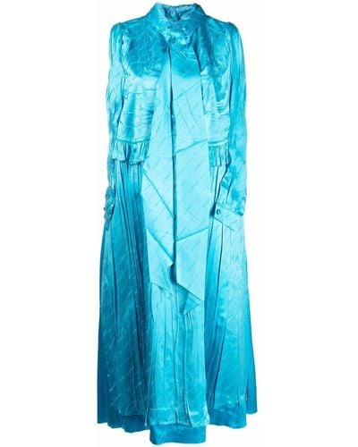 Balenciaga Kleid mit Knitteroptik - Blau