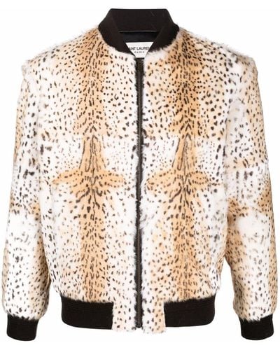 Saint Laurent Cheetah-print Bomber Jacket - Multicolour
