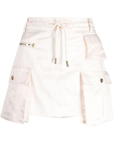 Cynthia Rowley Cargo-pocket Drawstring-waistband Miniskirt - Natural