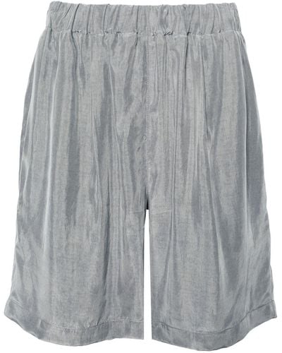 Frankie Shop Leland Pleat-detail Shorts - Grey