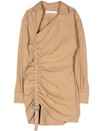 Dion Lee Ruched Asymmetric Dress - Natural